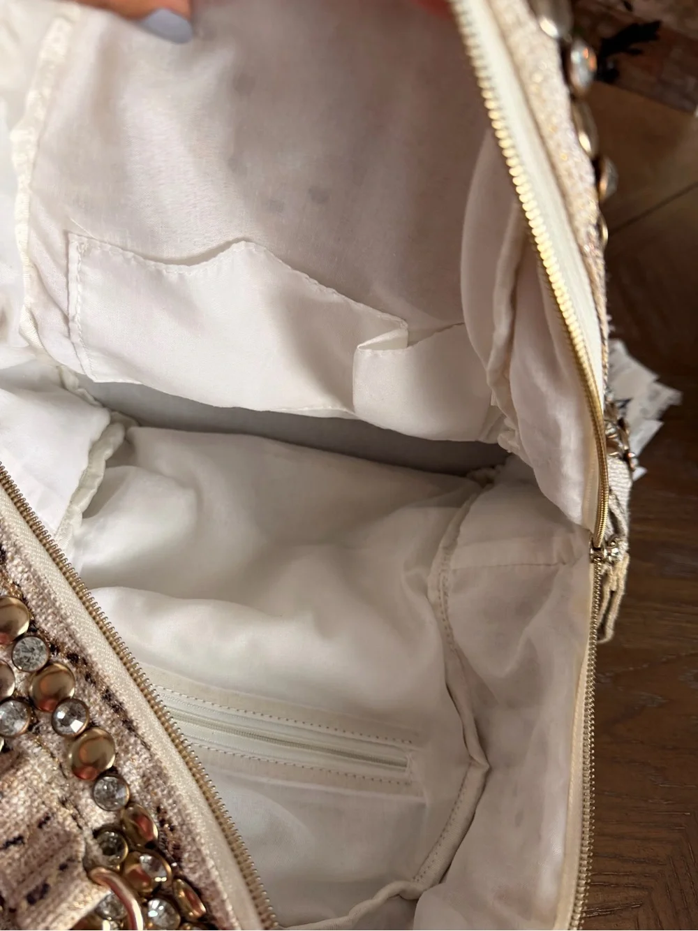 Studded Cream-Tone Women’s Backpack